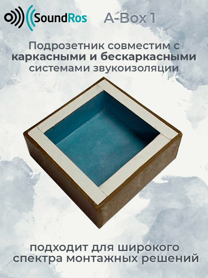 Звукоизоляционный подрозетник SoundRos A-Box 1 пост — изображение 3